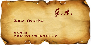 Gasz Avarka névjegykártya